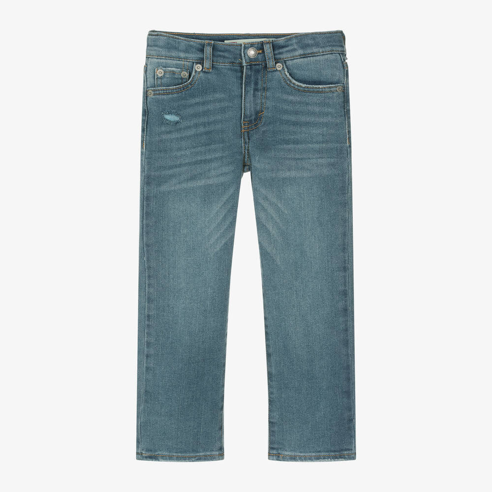 Levi's - Girls Blue Denim Wide Leg Jeans | Childrensalon