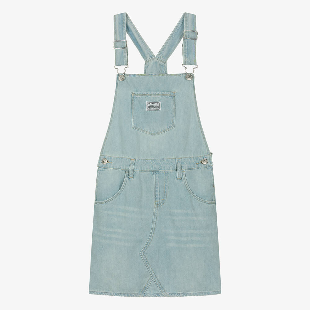 Levi's - Teen Girls Blue Denim Dungaree Dress | Childrensalon