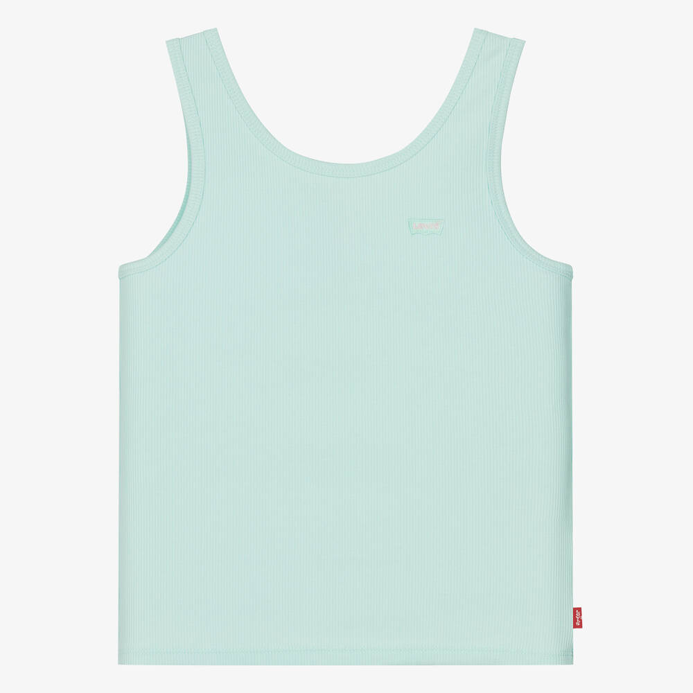 Levi's - Teen Girls Green Ribbed Vest Top | Childrensalon