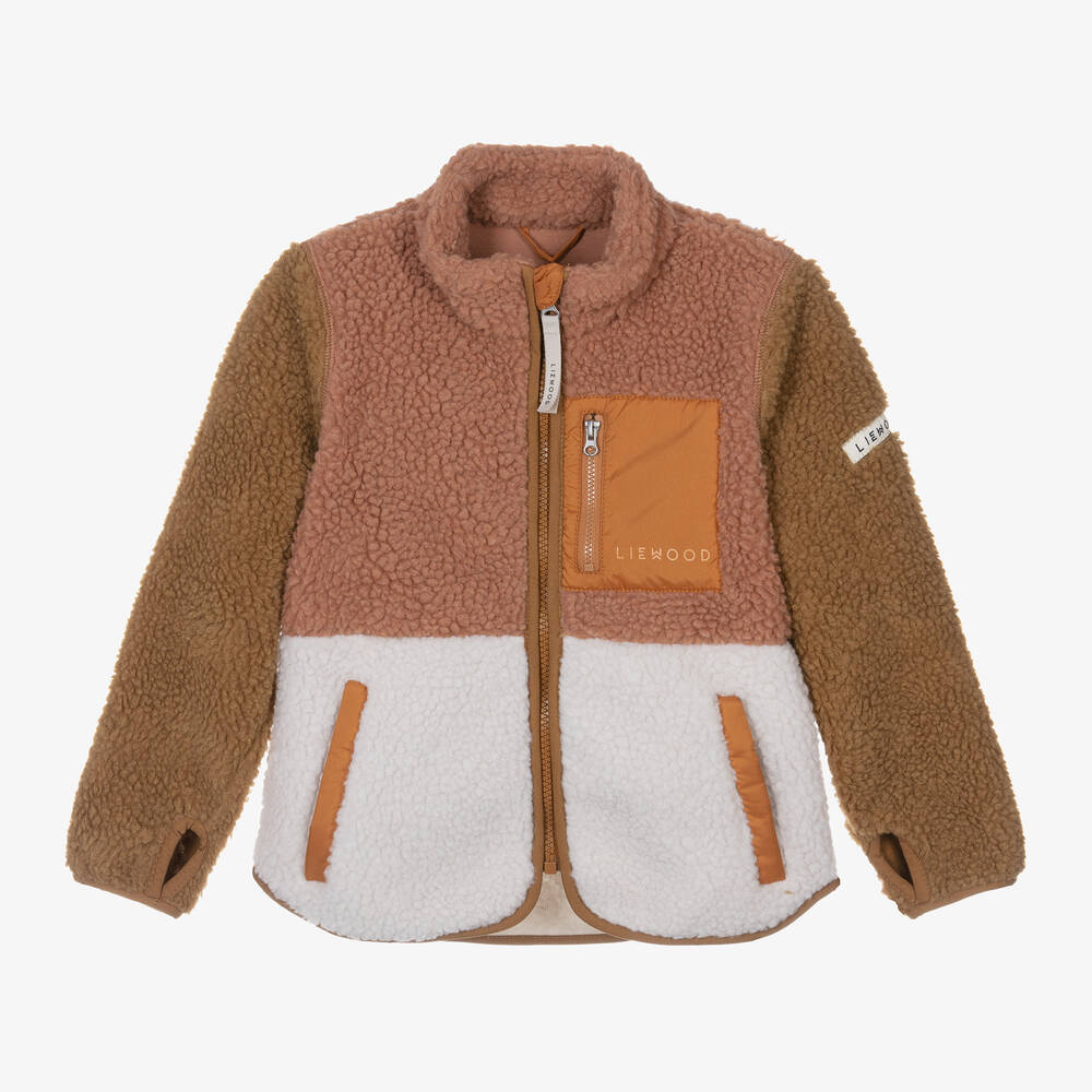 Liewood - Beige & Pink Borg Jacket | Childrensalon