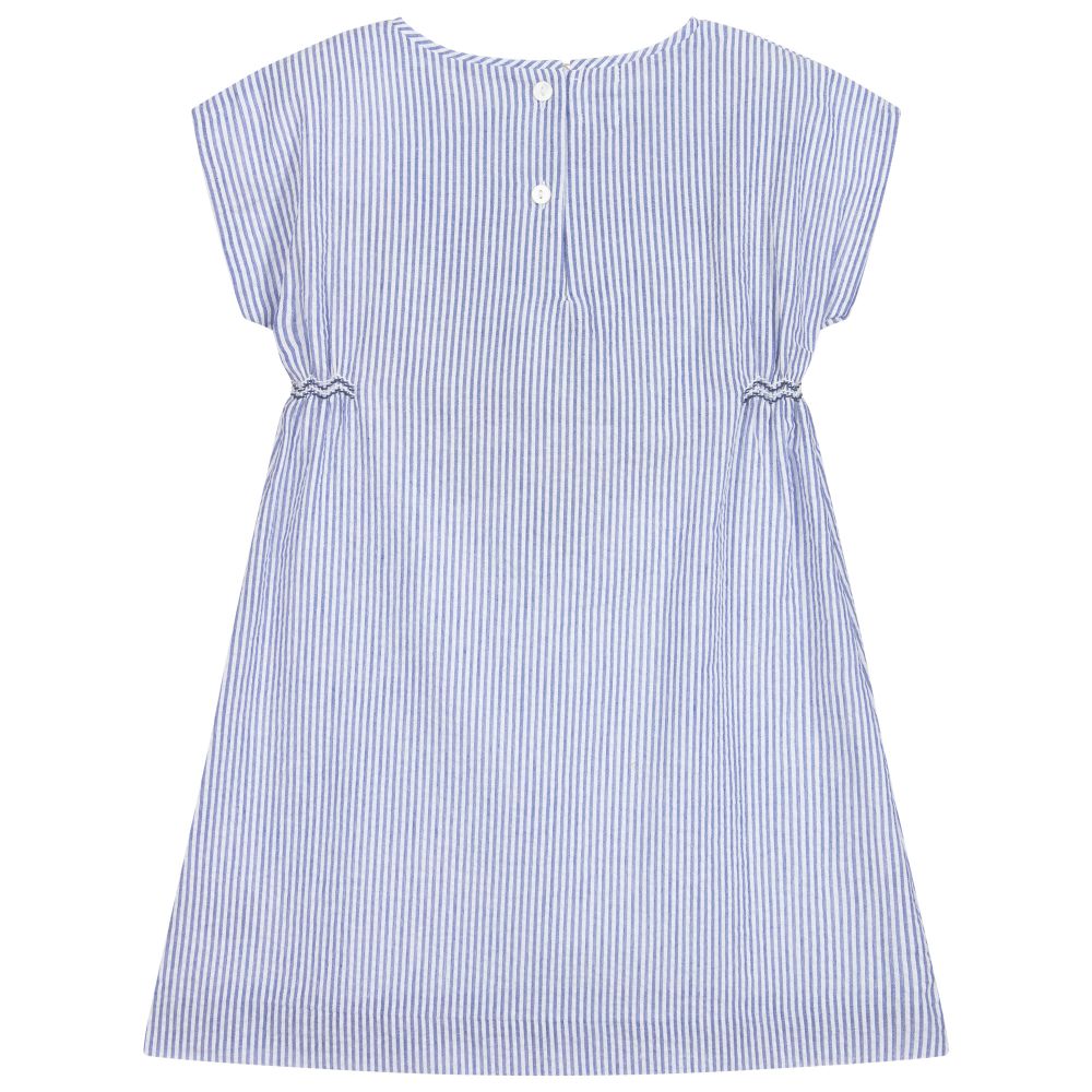 Malvi & Co - Blue & White Striped Dress | Childrensalon Outlet