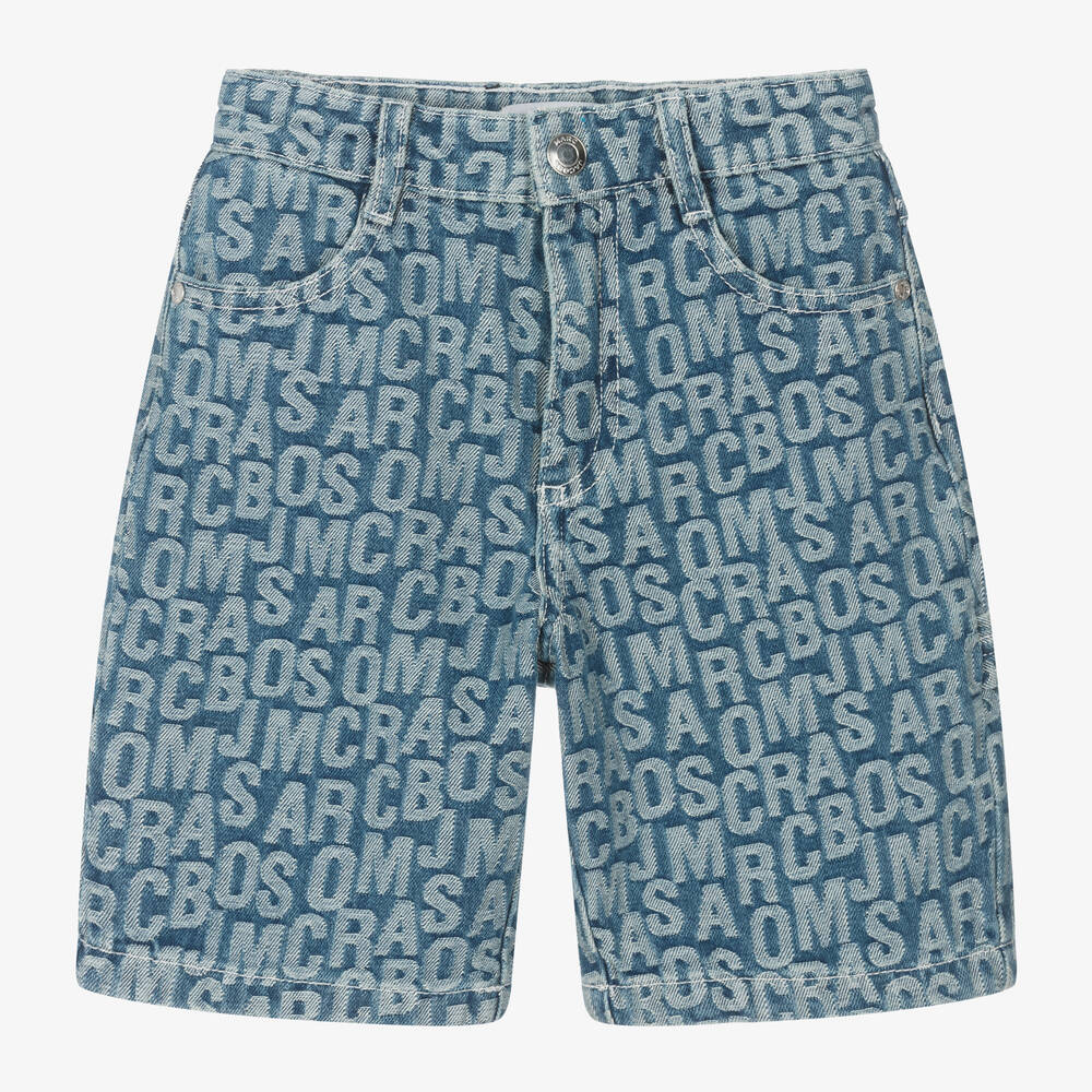 MARC JACOBS - Boys Blue Jacquard Denim Shorts | Childrensalon