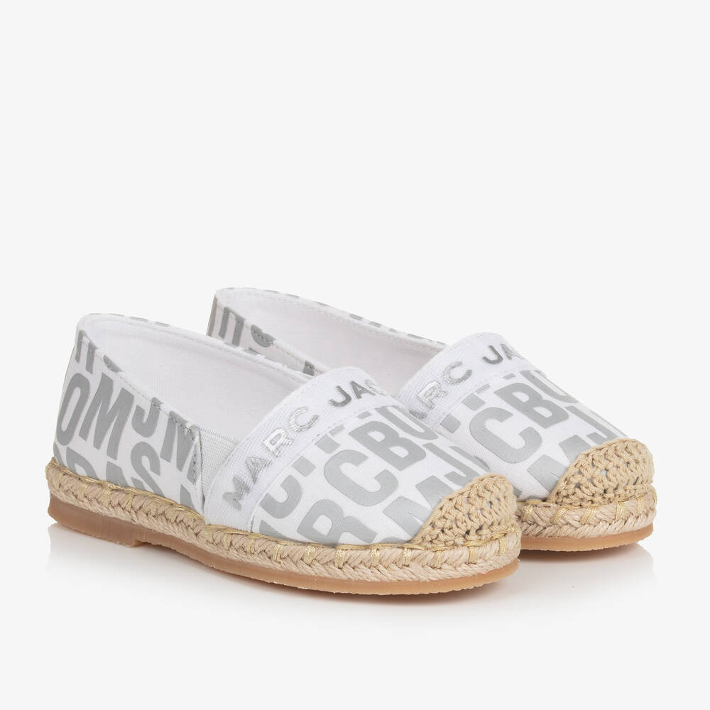 MARC JACOBS - Girls Ivory Canvas Espadrilles | Childrensalon