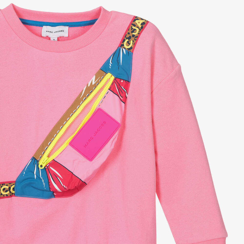 MARC JACOBS - Girls Pink Cotton Sweatshirt | Childrensalon Outlet