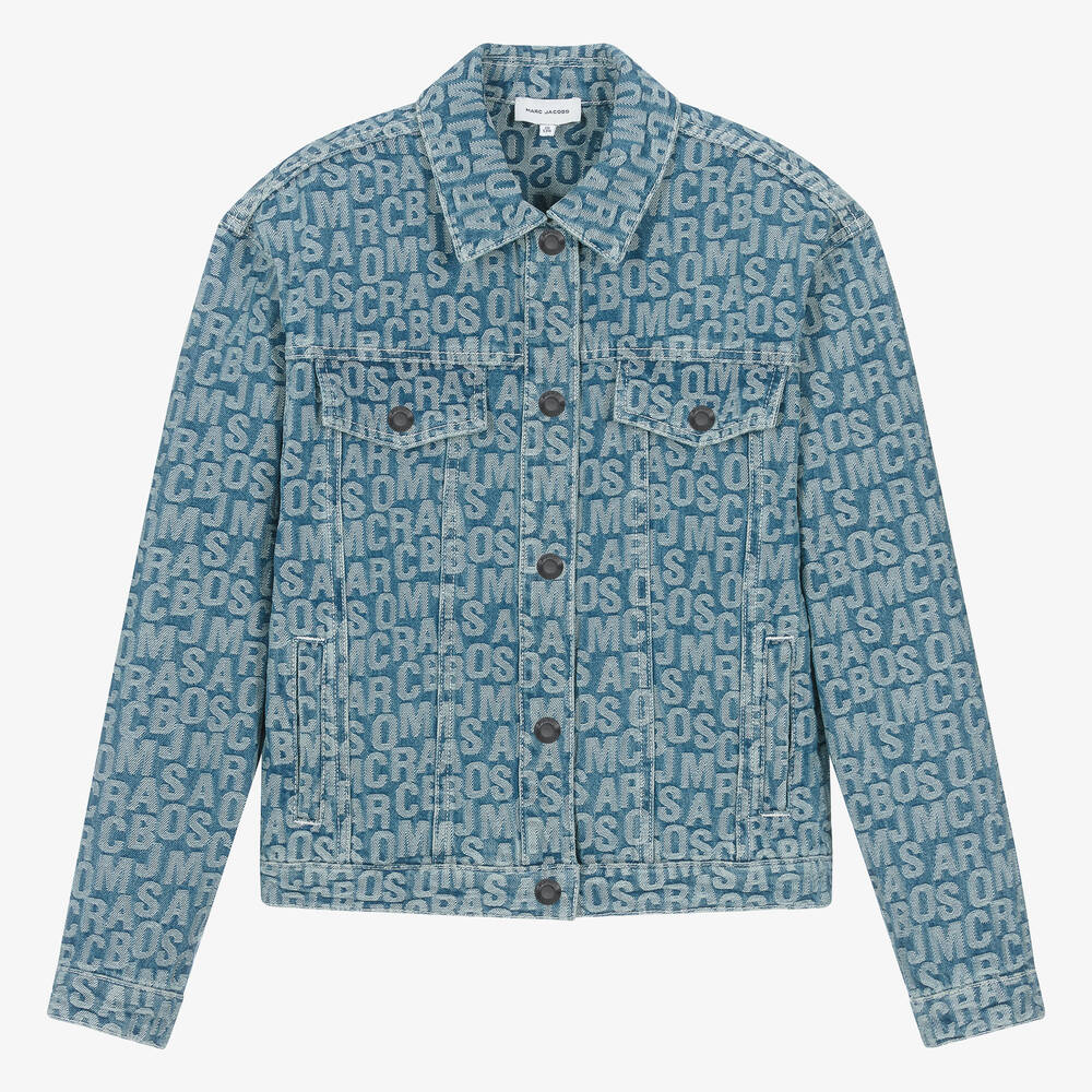 MARC JACOBS - Teen Boys Blue Jacquard Denim Jacket | Childrensalon