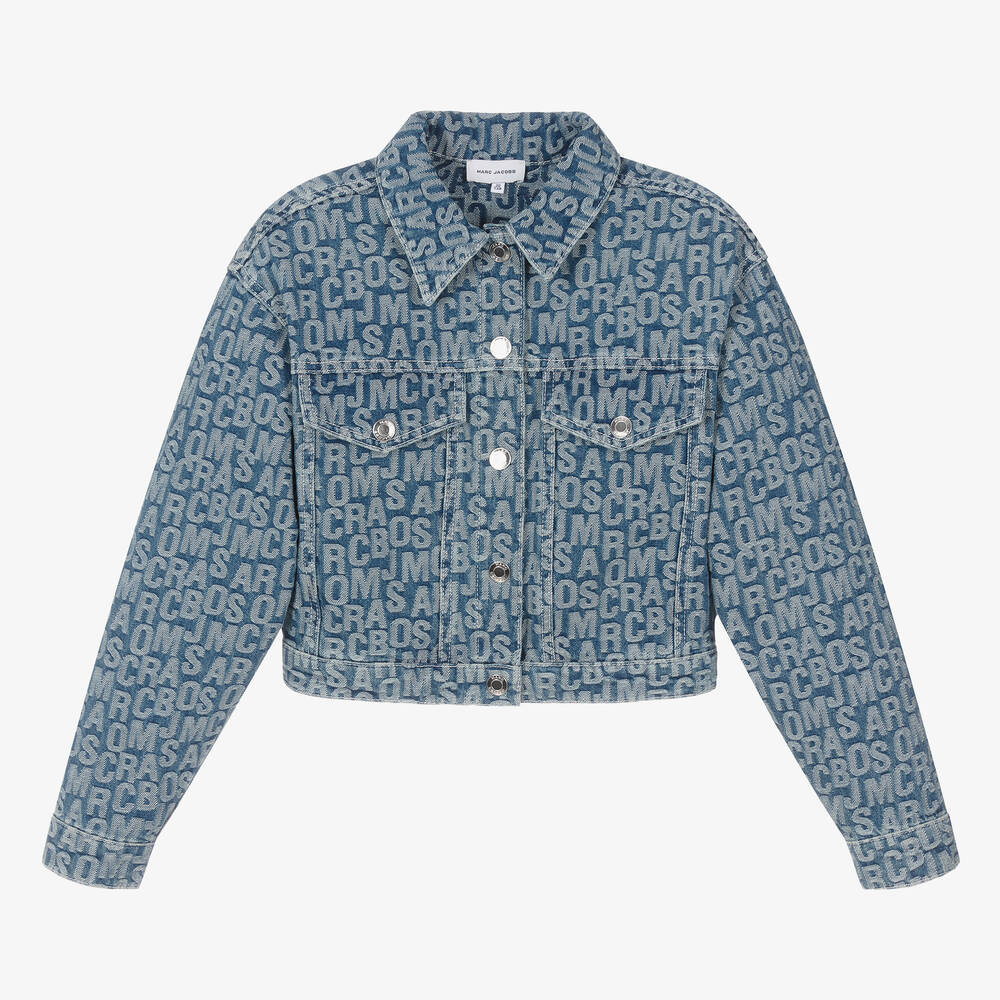 MARC JACOBS - Teen Girls Blue Jacquard Denim Jacket | Childrensalon