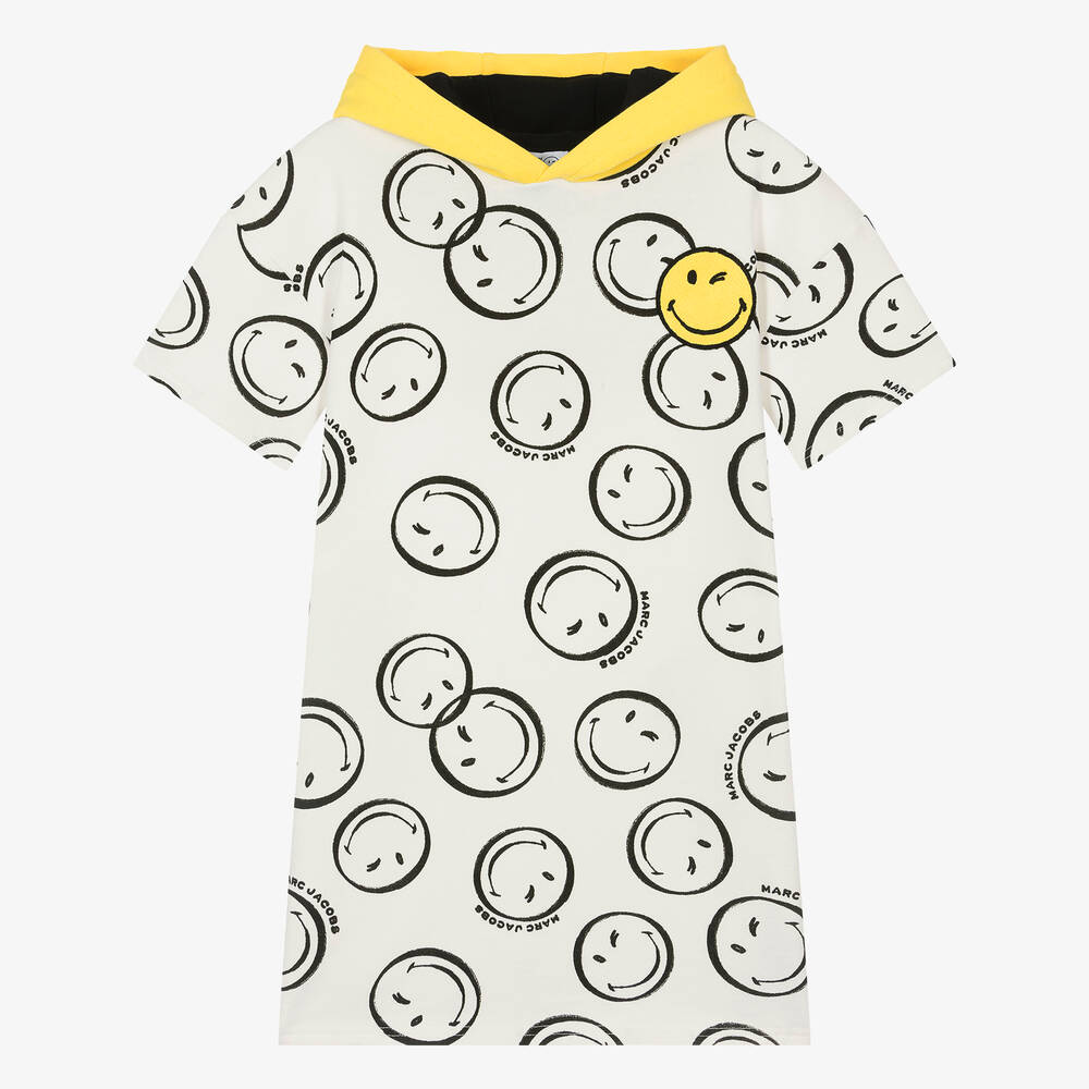 MARC JACOBS - Teen Girls Ivory Hooded Smiley Face Dress | Childrensalon