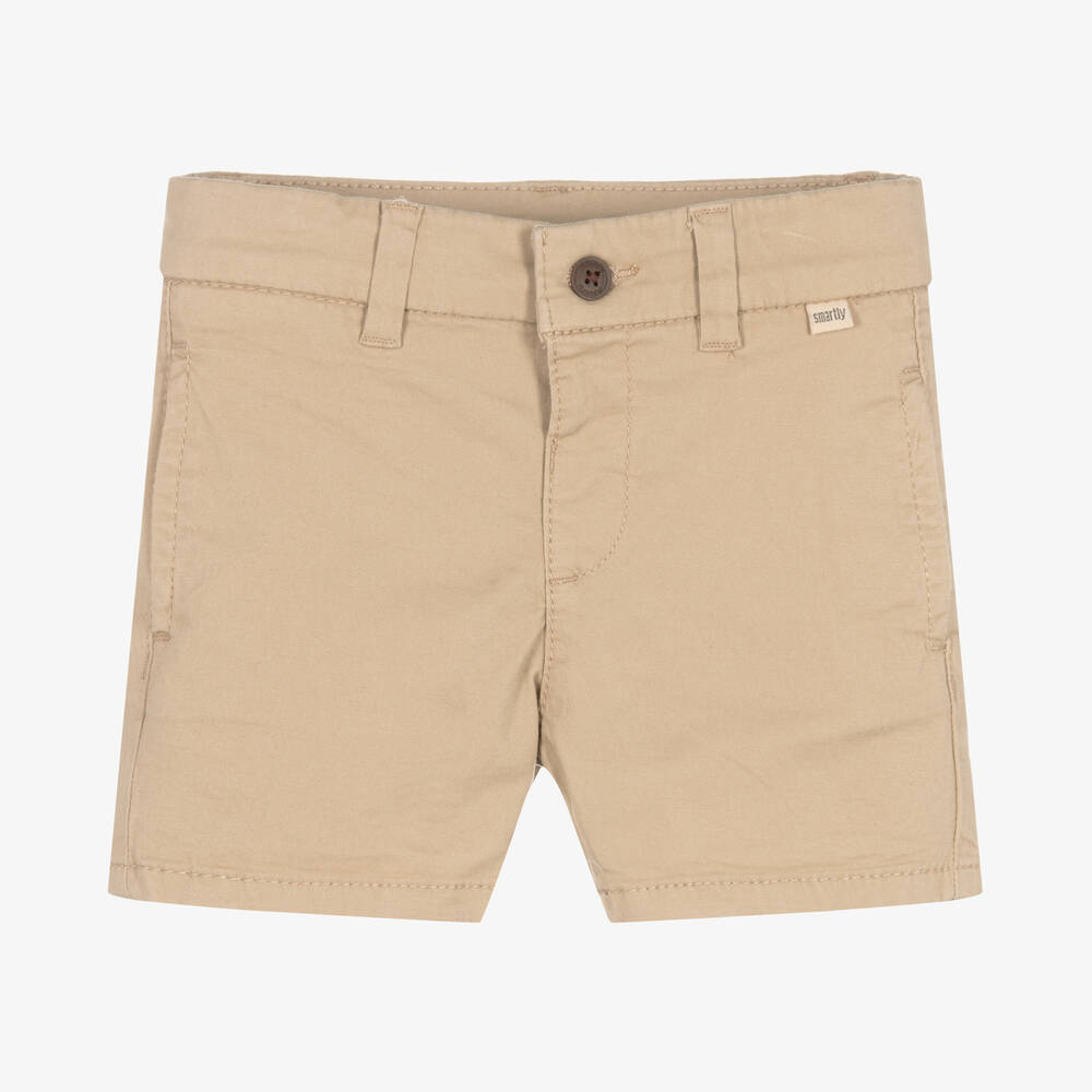 Mayoral - Boys Beige Cotton Shorts | Childrensalon