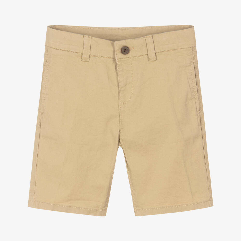 Mayoral - Short beige en coton garçon | Childrensalon