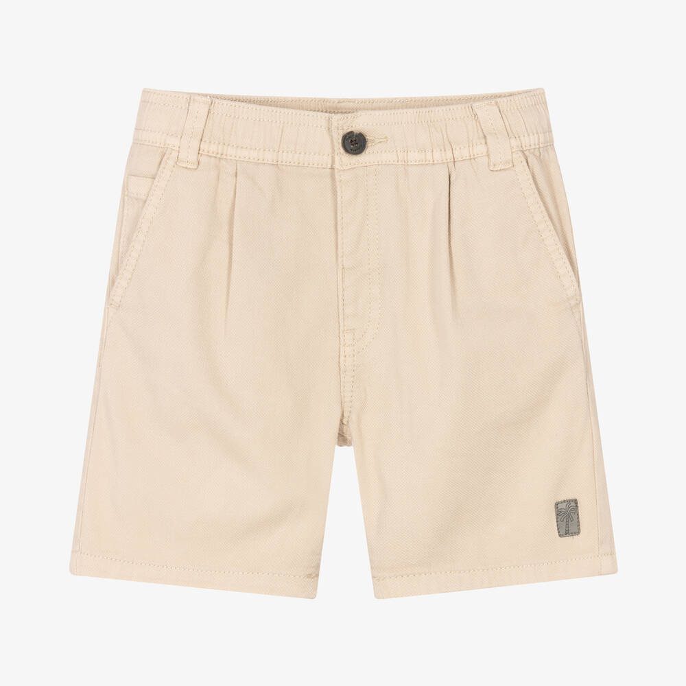 Mayoral - Short beige en coton garçon | Childrensalon