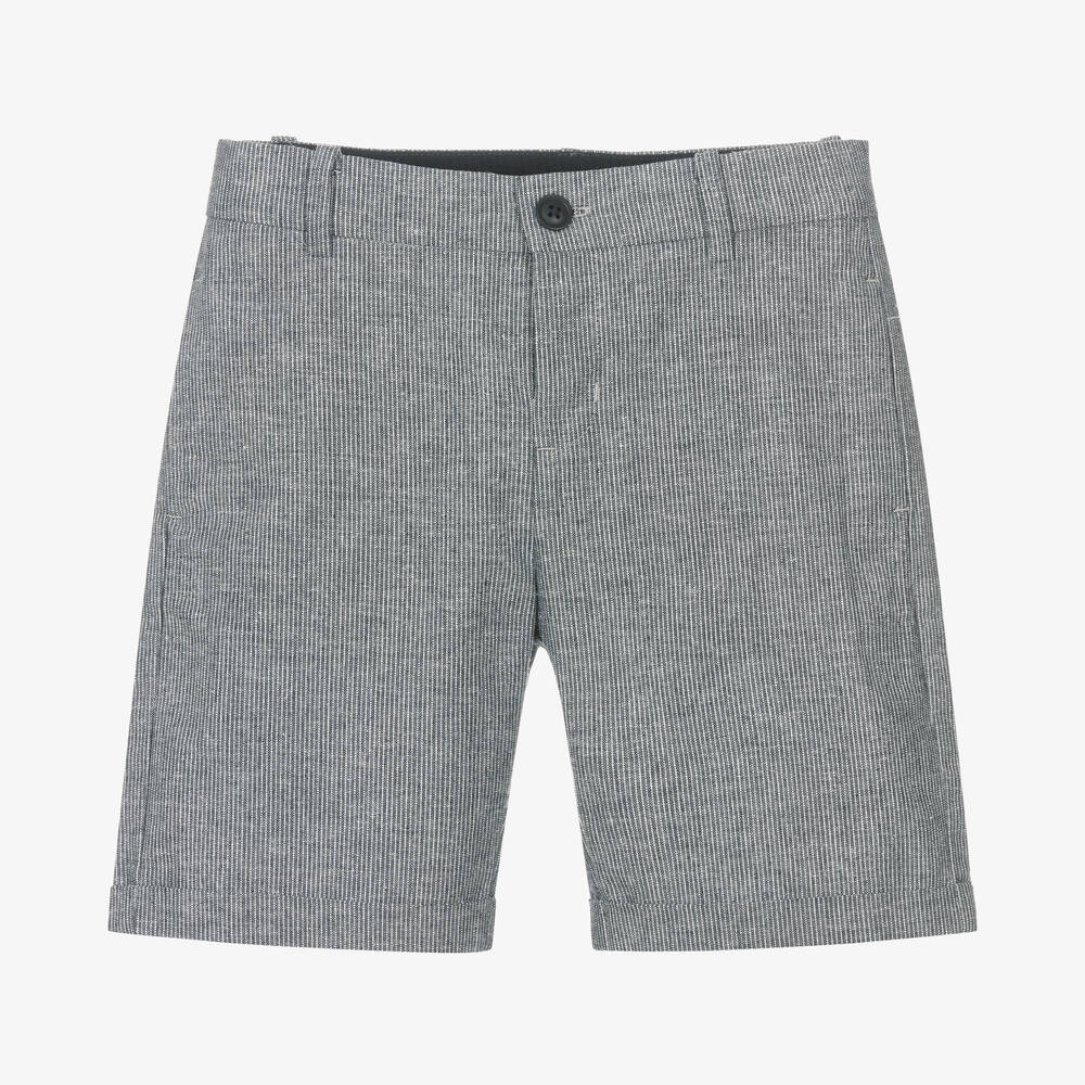 Mayoral - Blaue Baumwoll-Leinen-Shorts | Childrensalon