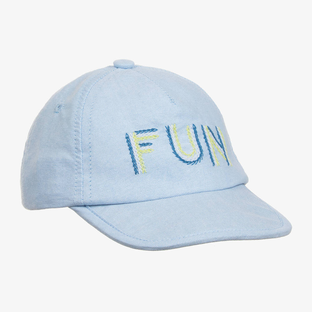 Mayoral - Boys Blue Fun Cotton Cap | Childrensalon