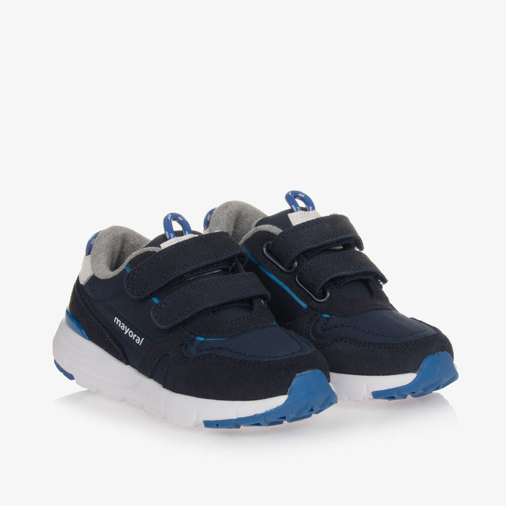 Mayoral - Boys Blue Velcro Trainers | Childrensalon