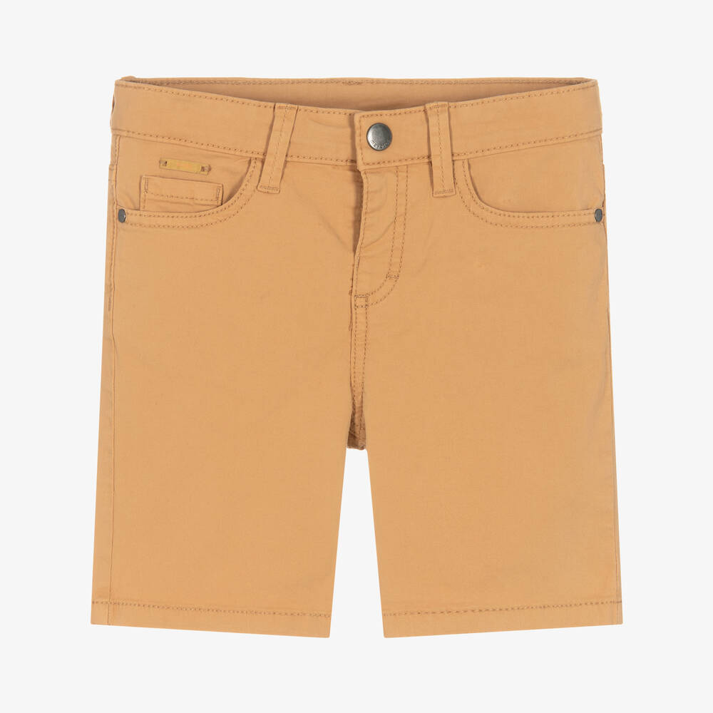 Mayoral - Short marron en coton garçon | Childrensalon