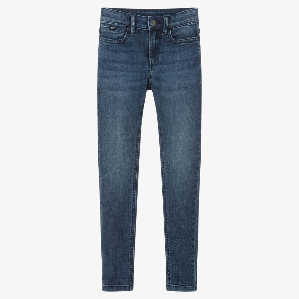 Mayoral Nukutavake - Jean skinny bleu foncé en denim | Childrensalon