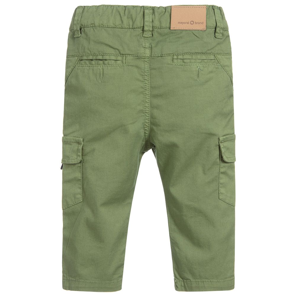 Mayoral - Boys Green Cargo Trousers | Childrensalon Outlet
