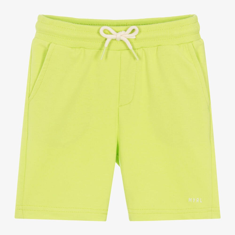 Mayoral - Boys Green Cotton Shorts | Childrensalon