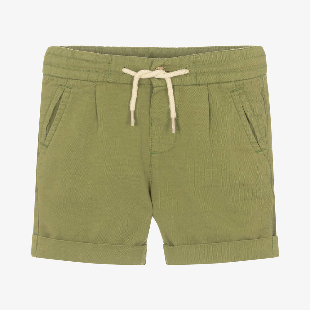 Mayoral - Grüne Leinenshorts für Jungen | Childrensalon