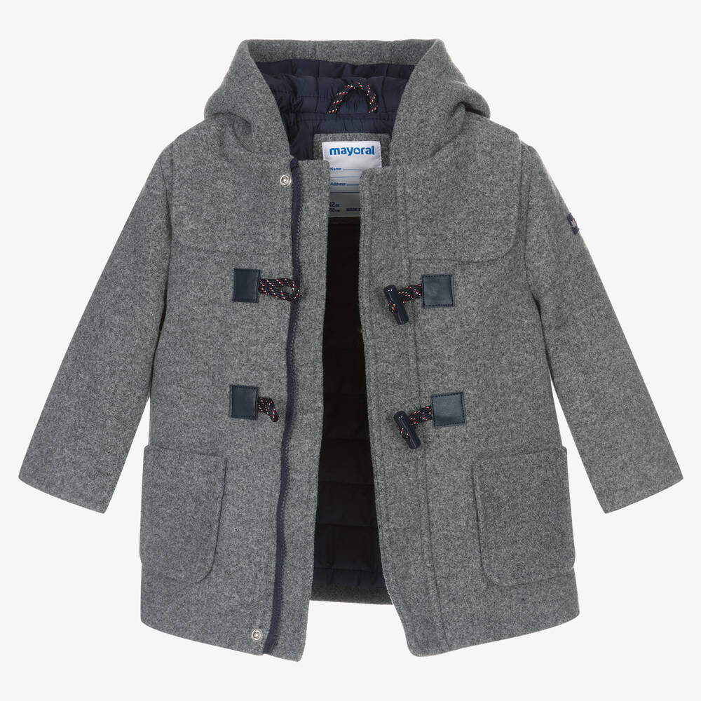 Mayoral - Boys Grey Duffle Coat | Childrensalon Outlet
