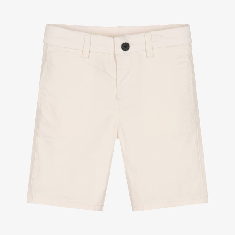 Mayoral - Elfenbeinfarbene Baumwollshorts | Childrensalon