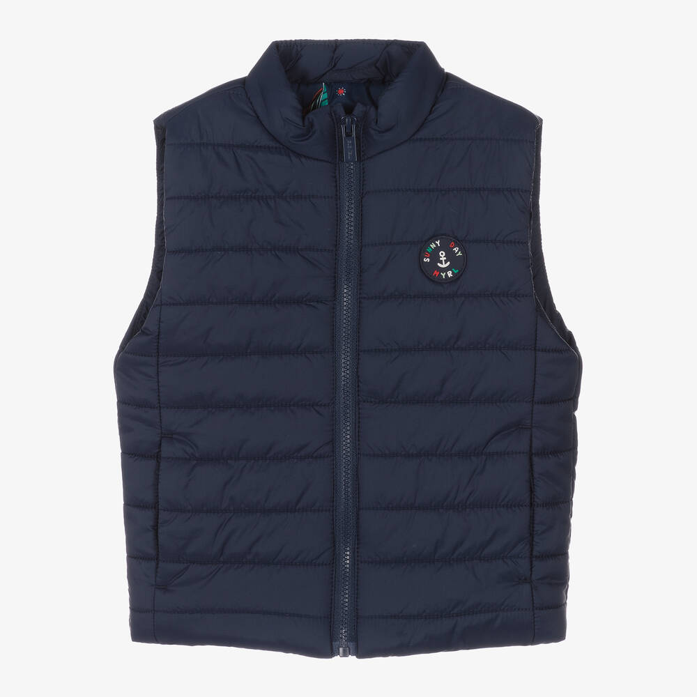 Mayoral - Boys Navy Blue Puffer Gilet | Childrensalon