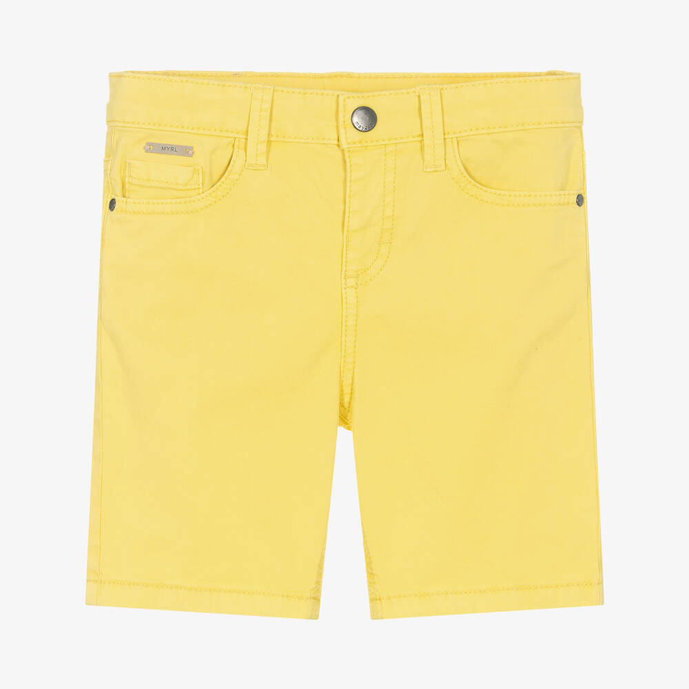 Mayoral - Short jaune en coton garçon | Childrensalon