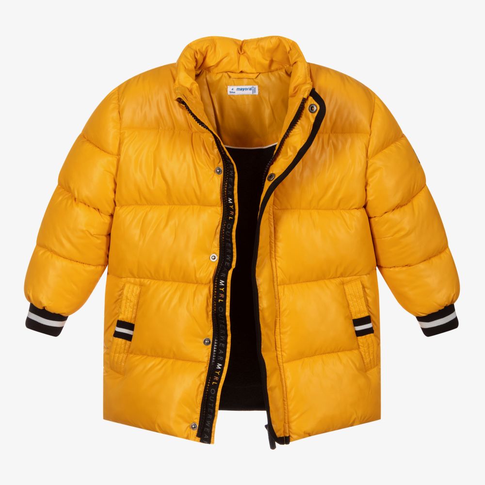 Mayoral - Boys Yellow Puffer Coat | Childrensalon Outlet
