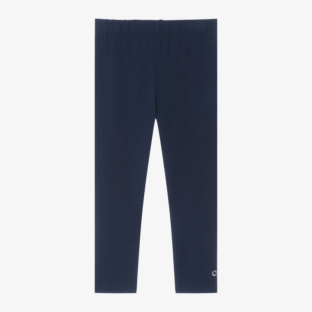 Mayoral - Girls Blue Cotton Leggings | Childrensalon