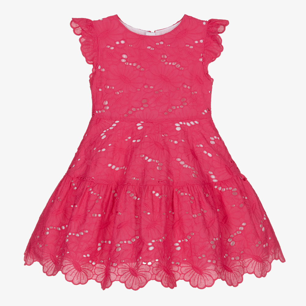 Mayoral - Girls Pink Cotton Dress | Childrensalon Outlet