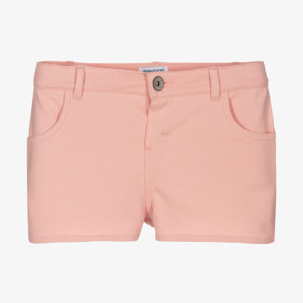Mayoral - Girls Pink Cotton Shorts | Childrensalon Outlet