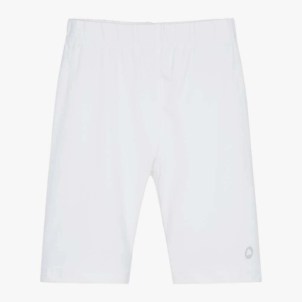 Mayoral - Girls White Cotton Cycling Shorts | Childrensalon