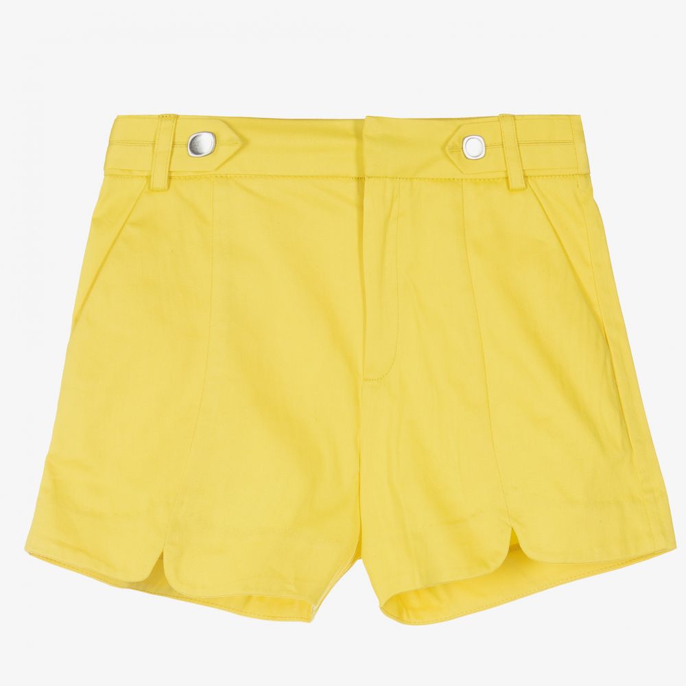 Mayoral - Girls Yellow Cotton Shorts | Childrensalon Outlet