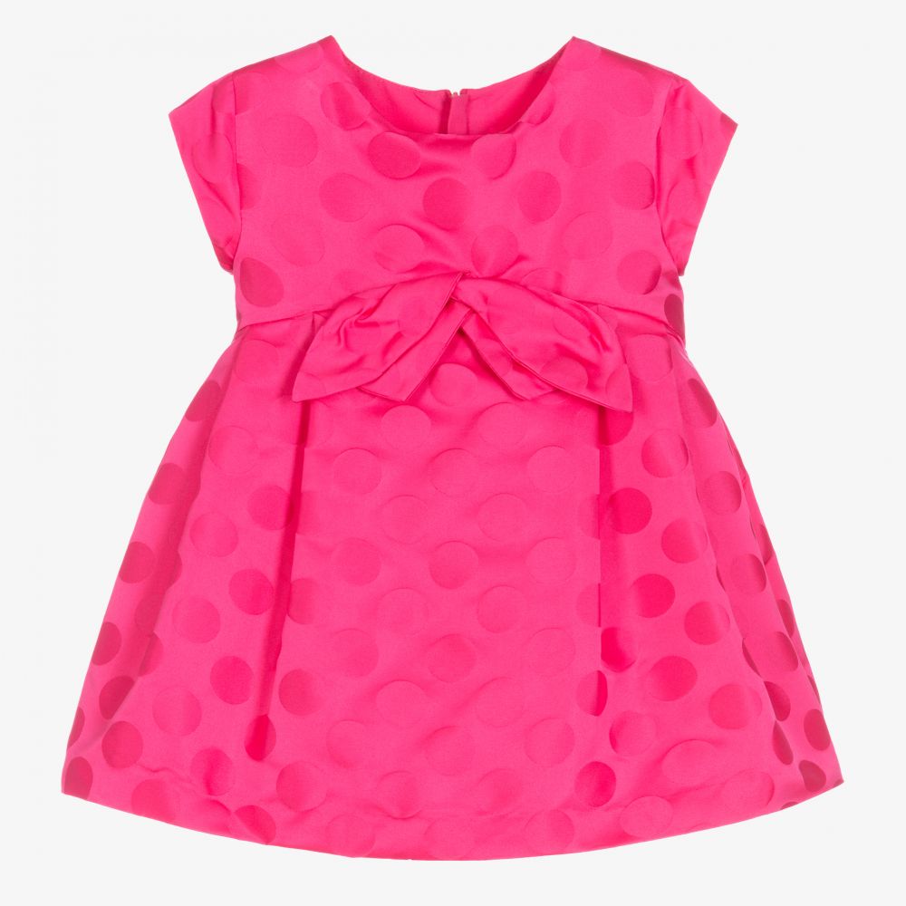 Mayoral - Pink Satin Spotted Dress | Childrensalon Outlet