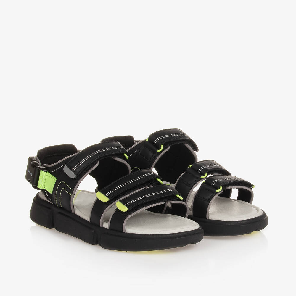 Mayoral - Teen Boys Black Velcro Sandals | Childrensalon