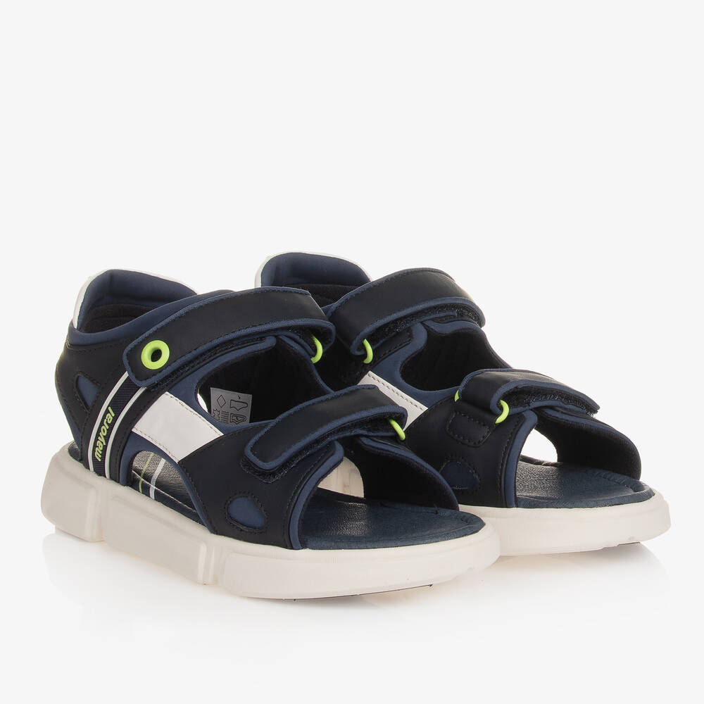 Mayoral - Teen Boys Blue Velcro Sandals | Childrensalon