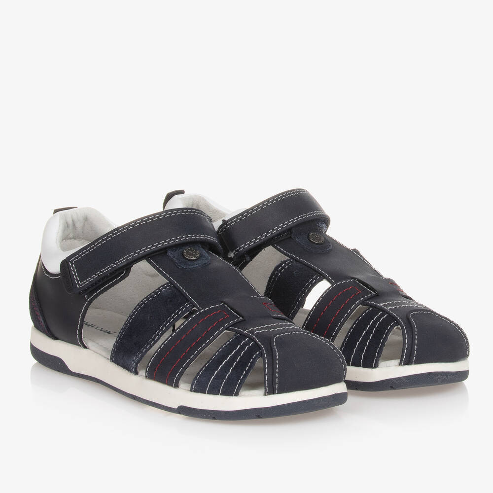 Mayoral - Teen Boys Blue Velcro Sandals | Childrensalon