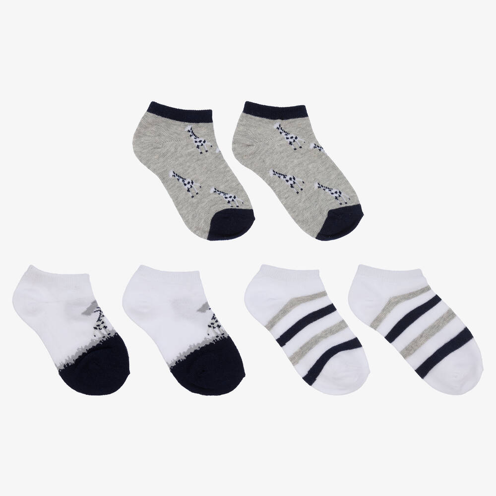 Mayoral - Chaussettes blanches et grises (x3) | Childrensalon