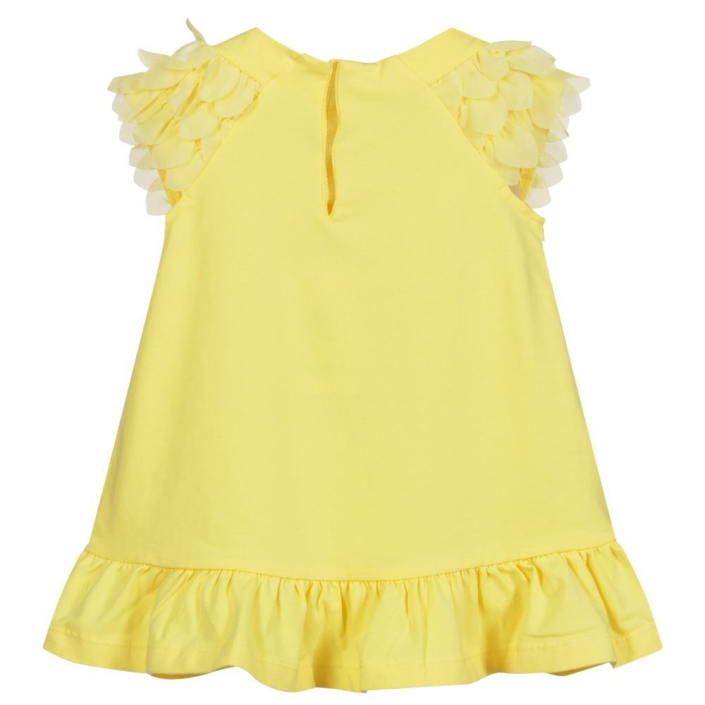 Mayoral - Yellow Cotton Jersey Dress | Childrensalon Outlet