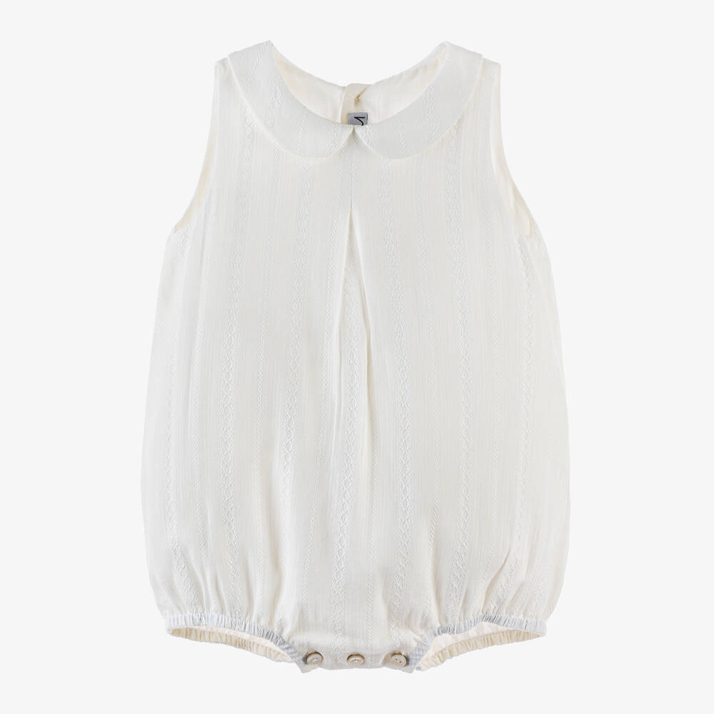 Mebi - Baby Ivory Cotton Shortie | Childrensalon