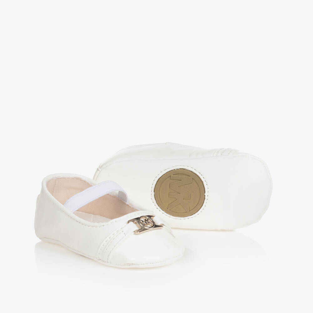 Michael Kors Kids - Baby Girls White Pre-Walker Shoes | Childrensalon