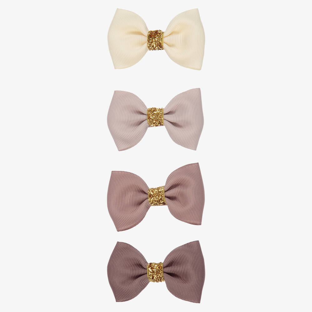 Milledeux - Lot de 4 barrettes beiges (6 cm) | Childrensalon