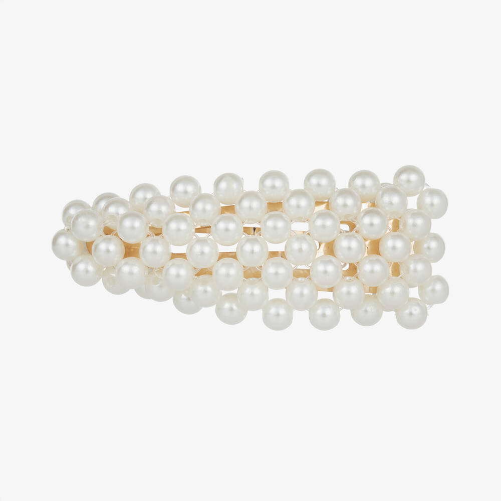 Milledeux - Gold & Pearl Hair Clip (7.5cm) | Childrensalon