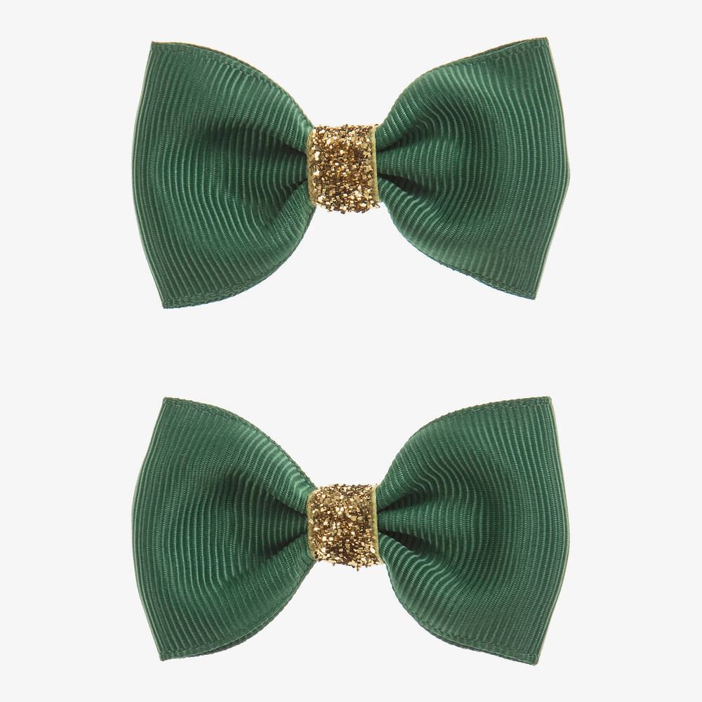 Milledeux - Green Hair Clips (2 Pack) | Childrensalon