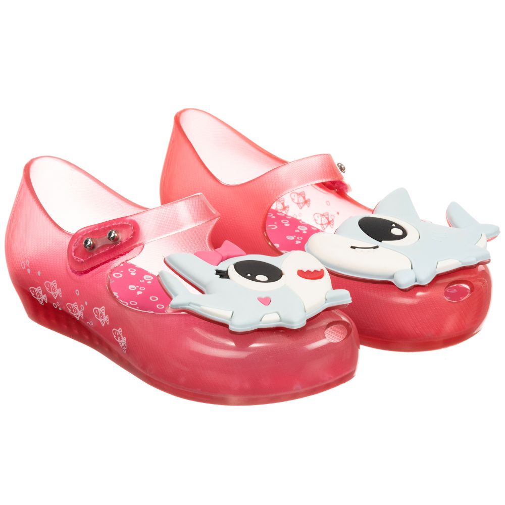 pink jelly shoes