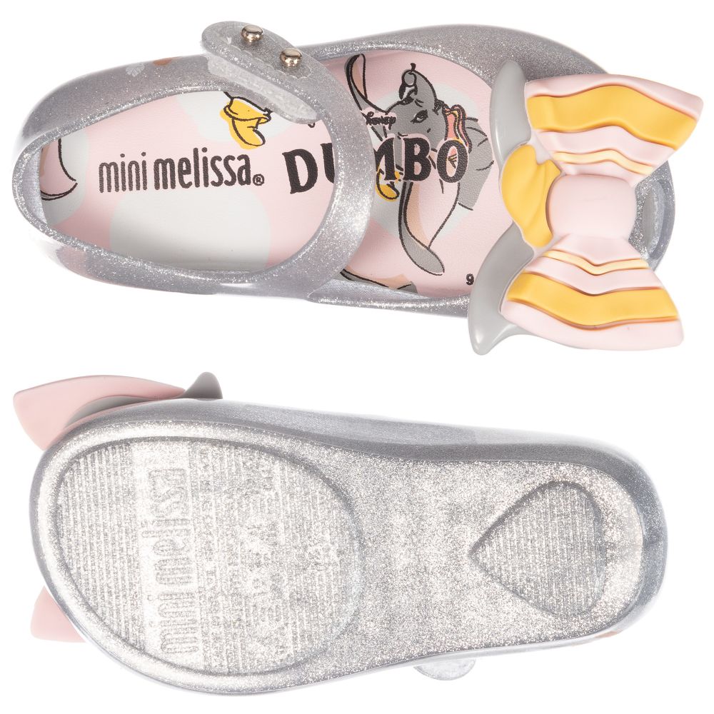 Mini Melissa - Silver Dumbo Jelly Shoes 
