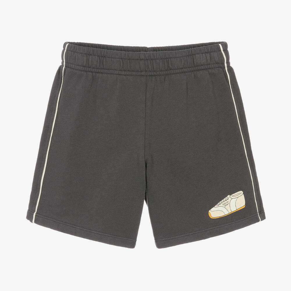 Mini Rodini - Dark Grey Organic Cotton Jersey Shorts | Childrensalon