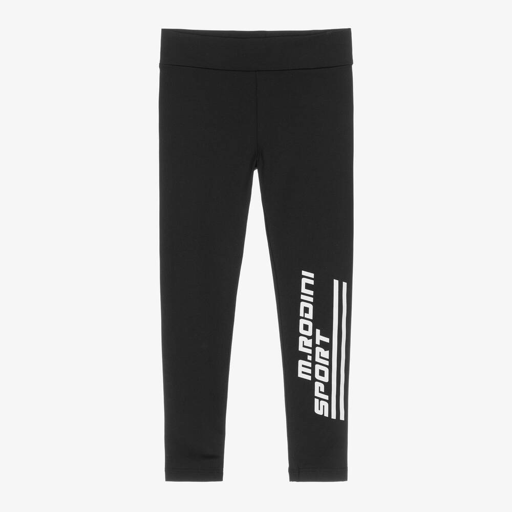 Mini Rodini - Girls Black Sport Leggings | Childrensalon