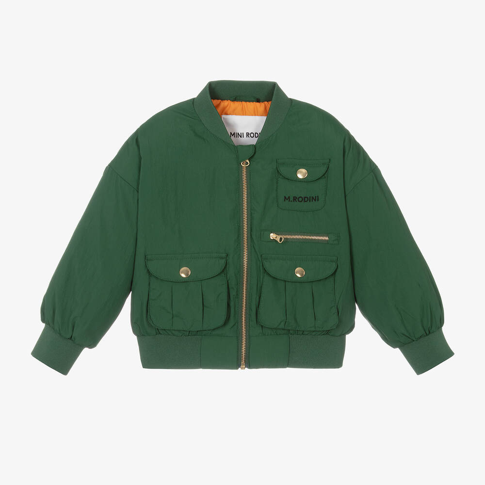 Mini Rodini - Green Baseball Jacket | Childrensalon