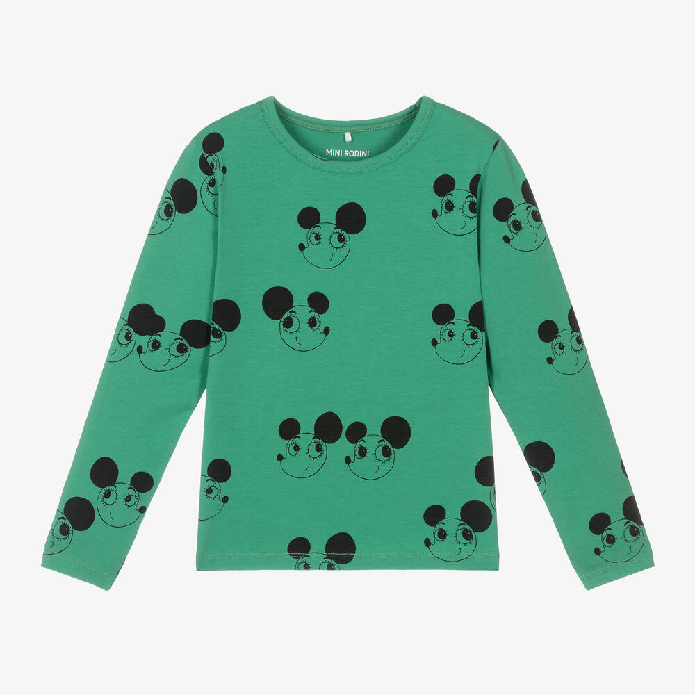 Mini Rodini - Haut vert en coton bio Ritzratz | Childrensalon