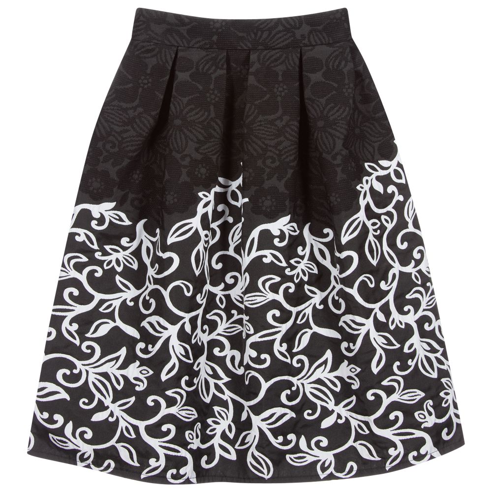 Miss Blumarine - Girls Black & White Skirt | Childrensalon Outlet